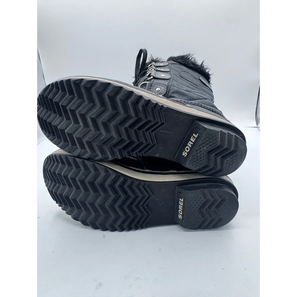 Sorel‎ US 3 Black Tofino II Boots Kids Waterproof Faux Fur Winter Snow